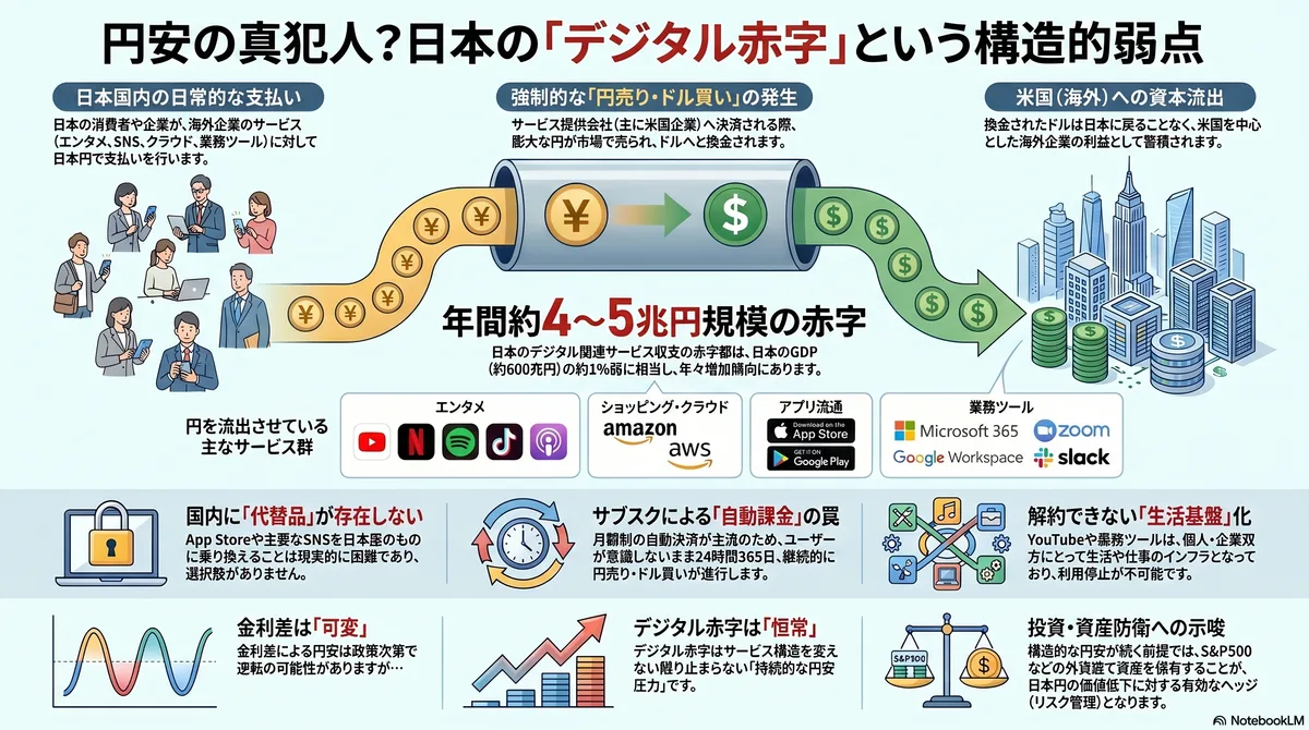 円安は構造的に続く — デジタル赤字という視点